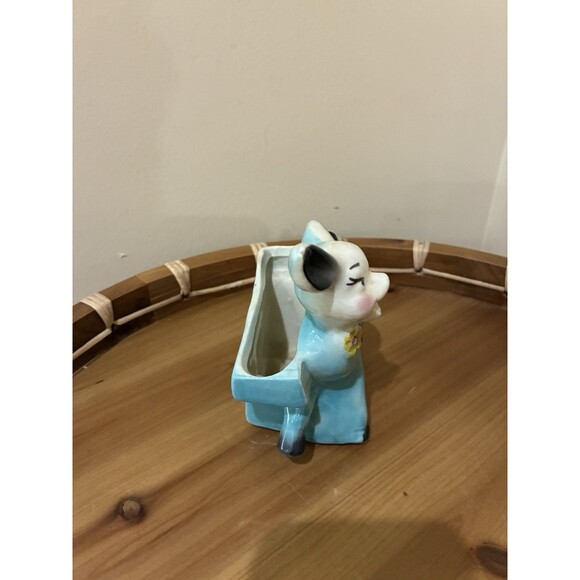 Vintage Ceramic 1950's Happy Lamb Deer Planter Kitschy Retro - Picture 2 of 5